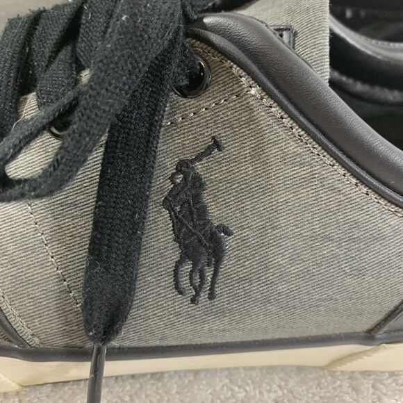 Polo Ralph Lauren Faxon Low Sneaker Shoes Men’s Size 10 Gray - Picture 6 of 7